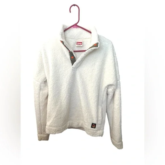 HOMAGE White Sherpa Fleece Pullover Sweater - Picture 1 of 3